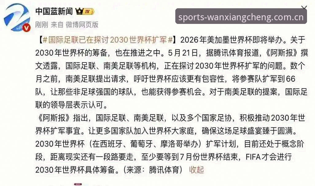 世界杯扩军至66队，中国男足的春天真的要来了吗？
