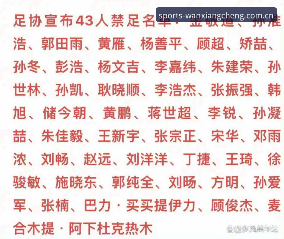 万象城官网地址最新版 足协史上最大规模禁足名单公布:终身禁赛与5年禁令的深度对比分析